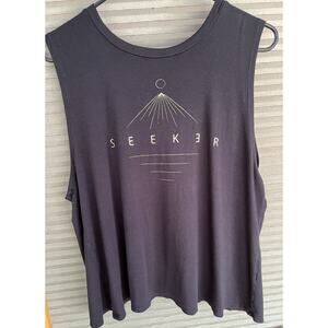 Neoclassics Wmns L Seeker Moon & Mountain Flowy Split Back Tank Hippy Made USA